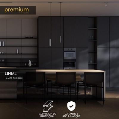 Lucide Premium LINIAL Cache/couvercle - Système de rail monophasé / Éclairage sur rail - Smart - 48V Track - 50cm - Canon Fusil Mat